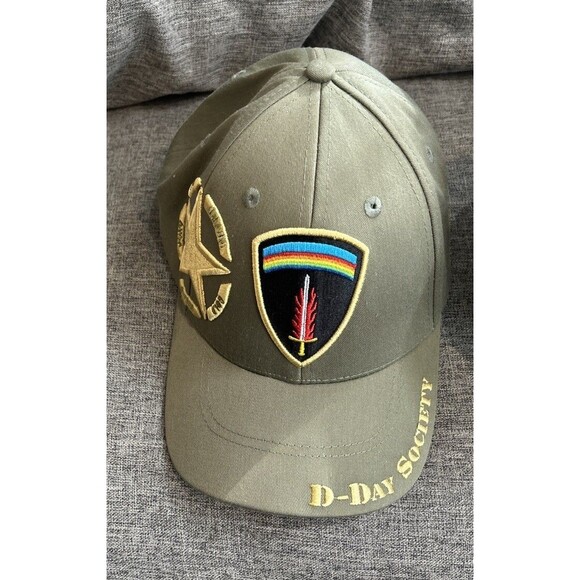 D-Day Society National D-Day Memorial Green Embroidered Hat Cap World War II New - Picture 5 of 5